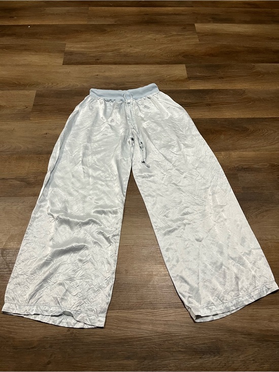 Pj Harlow Other - PJ Harlow Jolie Satin Capri Pants | Baby Blue | Small | Flowy Lounge